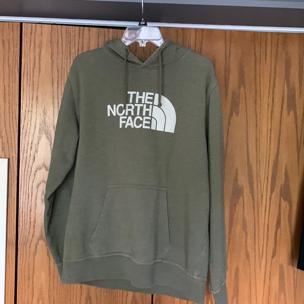 Men’s Olive Green The North Face Hooded Sweatshirt